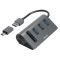 Hama FIC 3 Portos USB HUB + kártyaolvasó, USB 3.2 Gen1, fekete (200140)